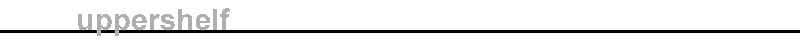 uppershelf logo; a horizontal line with a title
